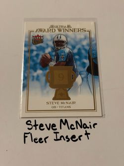 Steve McNair Tennessee Titans All-Pro QB Fleer Short Print Insert Card.