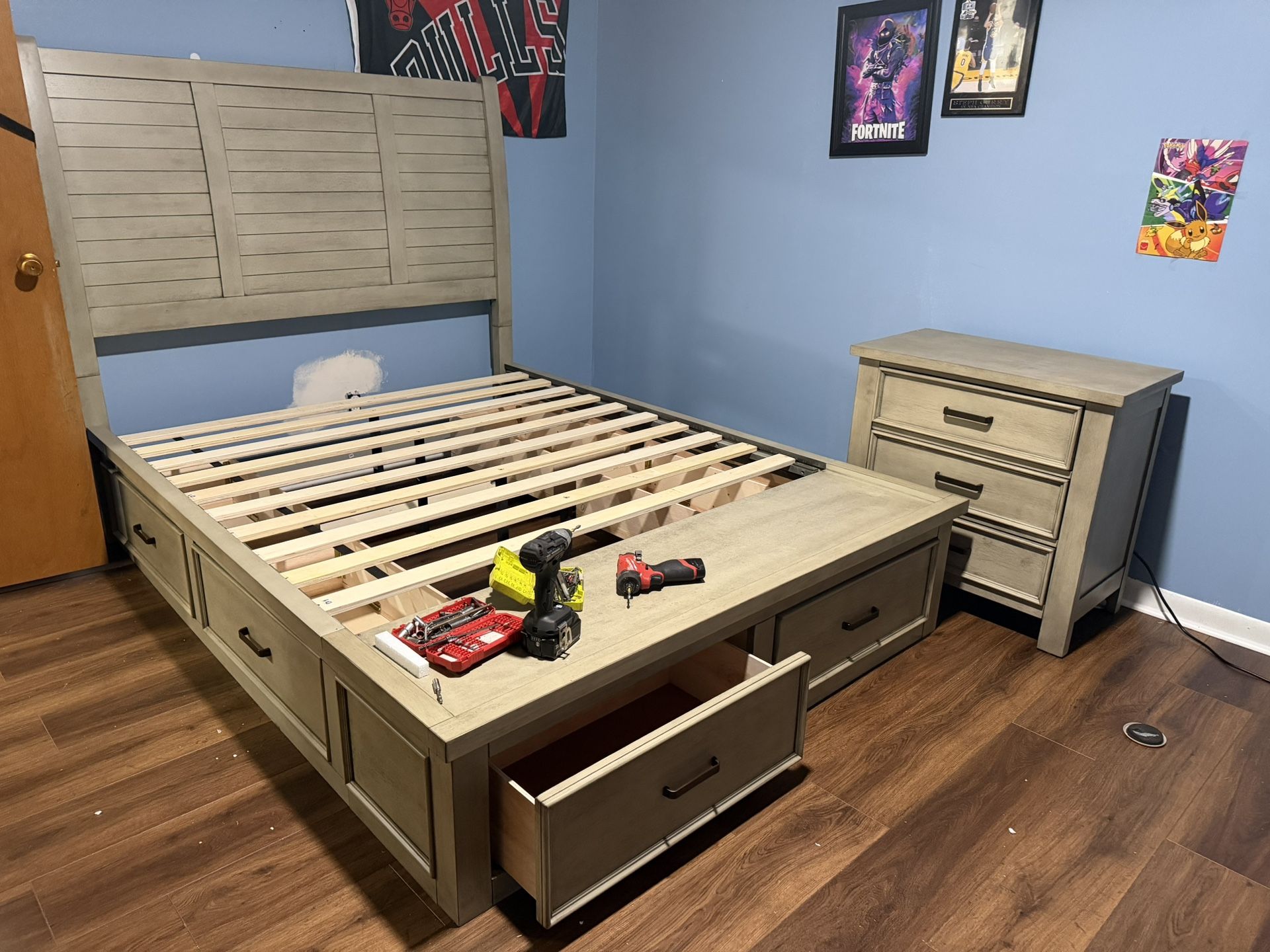 Cama Queen Con Colchon Quality Nuebo