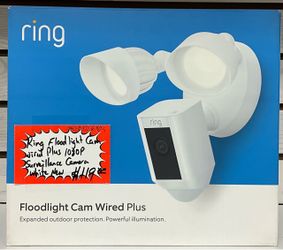 Ring Floodlight Cam Wired Plus 1080P Surveillance Camera White New