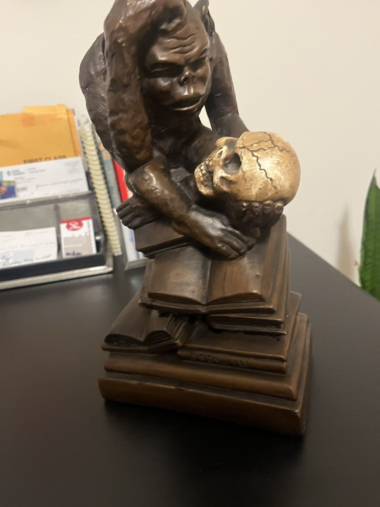 Vintage Monkey Skull Sculpture 1967 Marwel “Thinker”