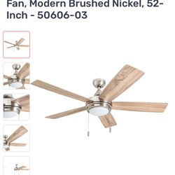 Honeywell Ventor 52” Brushed Nicke Ceiling Fan