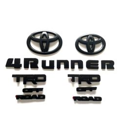 Overlay ! New 2014-2024 Toyota 4Runner TRD Off Road Matte Black Out Emblem Kit