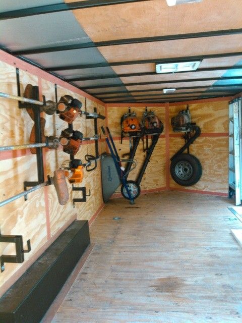 Enclosed Trailer Weed Eater racks