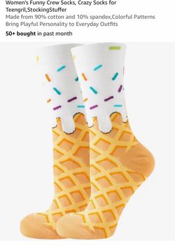 New Women's Funny Crew Socks, Crazy Socks for Teengril,StockingStuffer