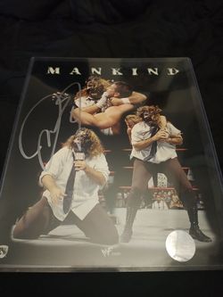 WWF WWE Mankind autograph Photo