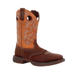 Durango Men's Rebel Saddle Up Square Toe Western Boot Size 12 Brown/Tan  