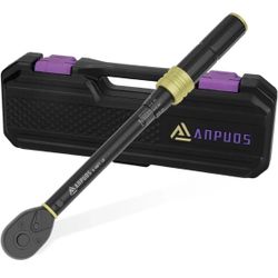 Anpuds 3/8 Inch Drive Click Adjustable Torque Wrench, Dual-Direction 72 Tooth
