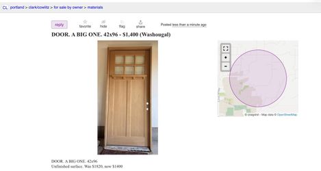 DOOR. A BIG ONE. 42x96 [New] Prehung