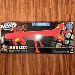 NEW* Nerf Roblox Zombie Attack Viper Strike Dart Blaster with 6 Elite Darts 8+