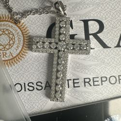 Silver 925 Moissanite Cross