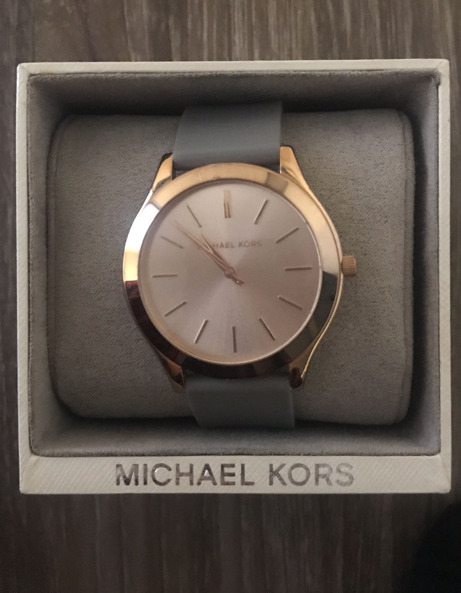 Michael Kors - Rosé gold and grey “sport” band