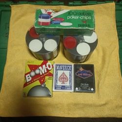 Vintage Poker Chips Set For Sale.