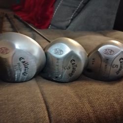 55 OBO 3 Callaway Drivers And A Putter 