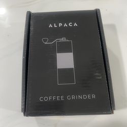 ALPACA VENTURES Premium Manual Coffee Grinder for Espresso, Pour Over & French Press with Stainless Steel Conical Burr, Precision Adjustable Hand Grin