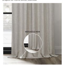 100x96 Blackout Linen Look Curtains, Never Used, Matching Set Of 4 Panels