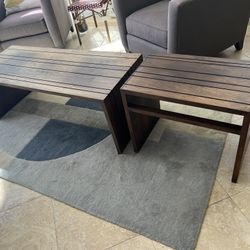 Crate & Barrel Coffee Table W/ Matching End Tables! 