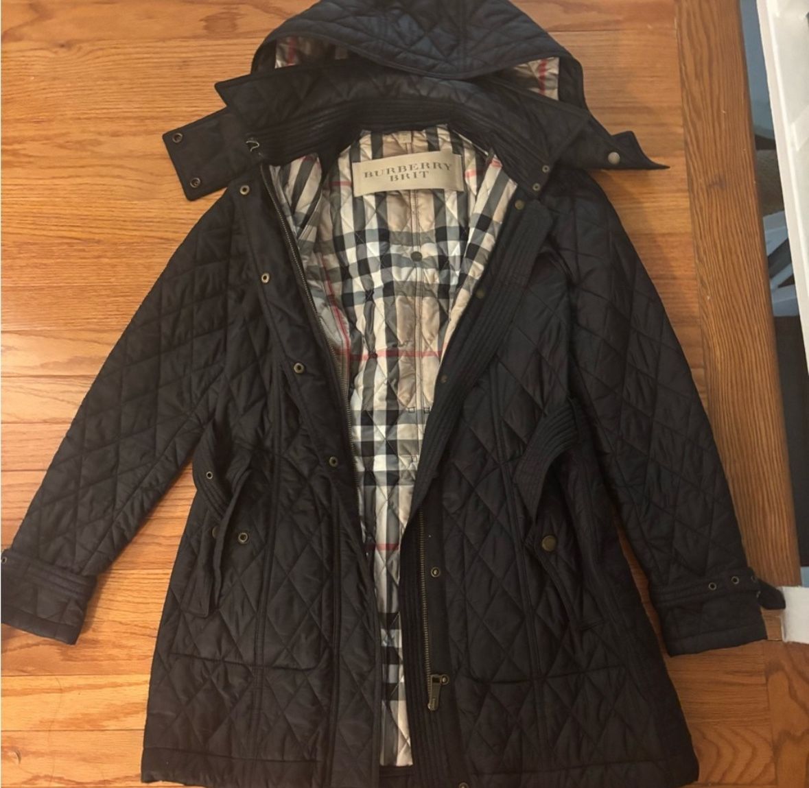 womens burberry coat size S