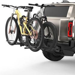 2-Bike Rack Hitch Mount, Fits E-Bikes, Fat Tires up to 5", 160lbs Tilting Hitch Mount Platform Rack for Cars SUVs

Trucks -2" Receiver