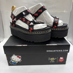 NEW WITH TAG Vegan Hello Kitty Doc Marten Platform Sandals Women’s 8