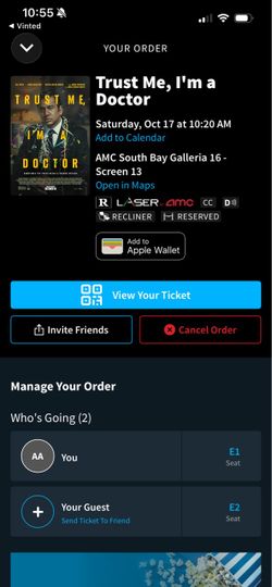 Movie tickets Galleria