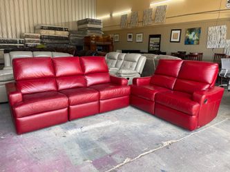 Leather sofa set reclining manual 🦖