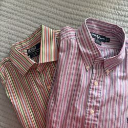 (2) Men’s Ralph Lauren Long Sleeve Dress Shirts