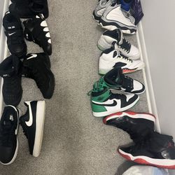 Men size 9 (Green & White Jordans SOLD & Red & Black Jordan’s 11are Sold!! More Size 9 On The Other Page))and Some Name Are In Descriptions👇🏽