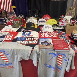 Trump Supplies, Hats, Shirts, Car Emblems, Key Chains, Etc