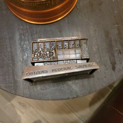 1960s Citizens Savings Bank San Francisco palo Alto Oakland Street Car dime bank
