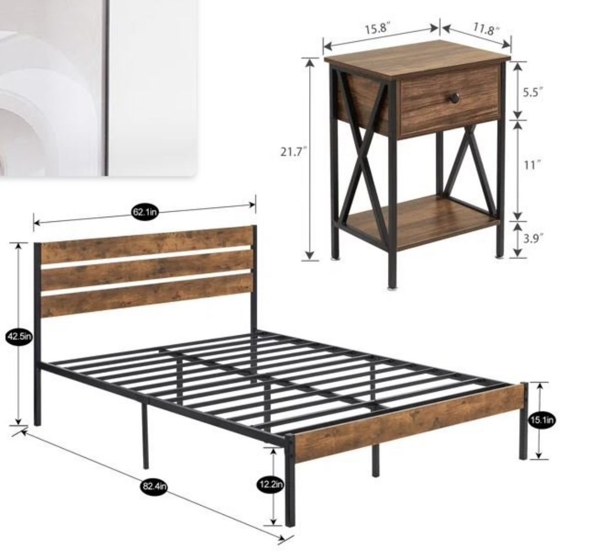 Alicia Still Platform 3 Piece Bedroom Set 