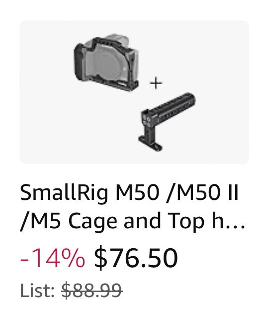 Like New SmallRig M50 Cage with Top Handle