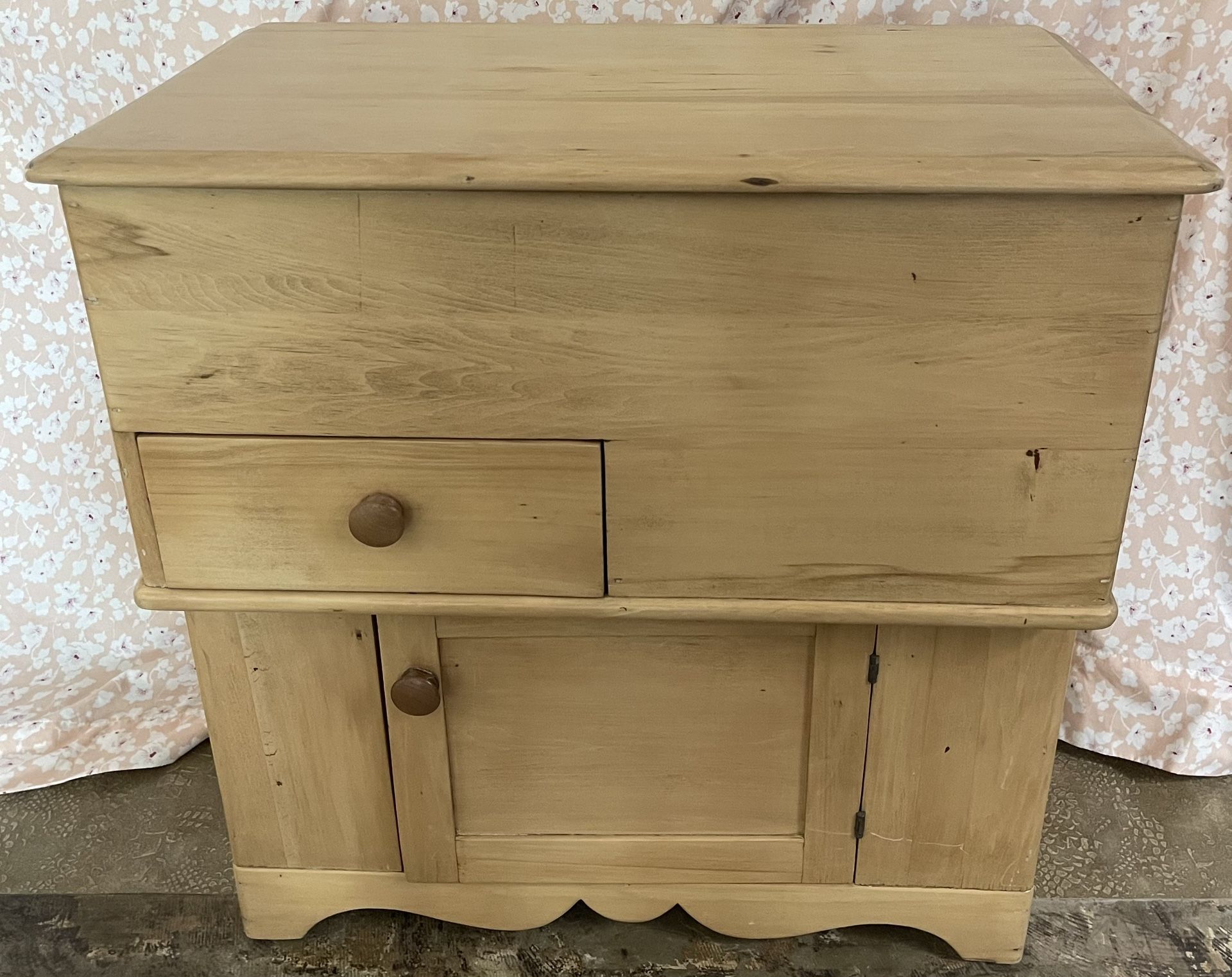 Antique-1800s Dry Sink Commode - Solid Pine Wood - Fully Restored