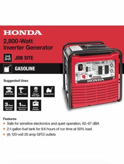 Inverter Generator Gasoline 2800-Watt