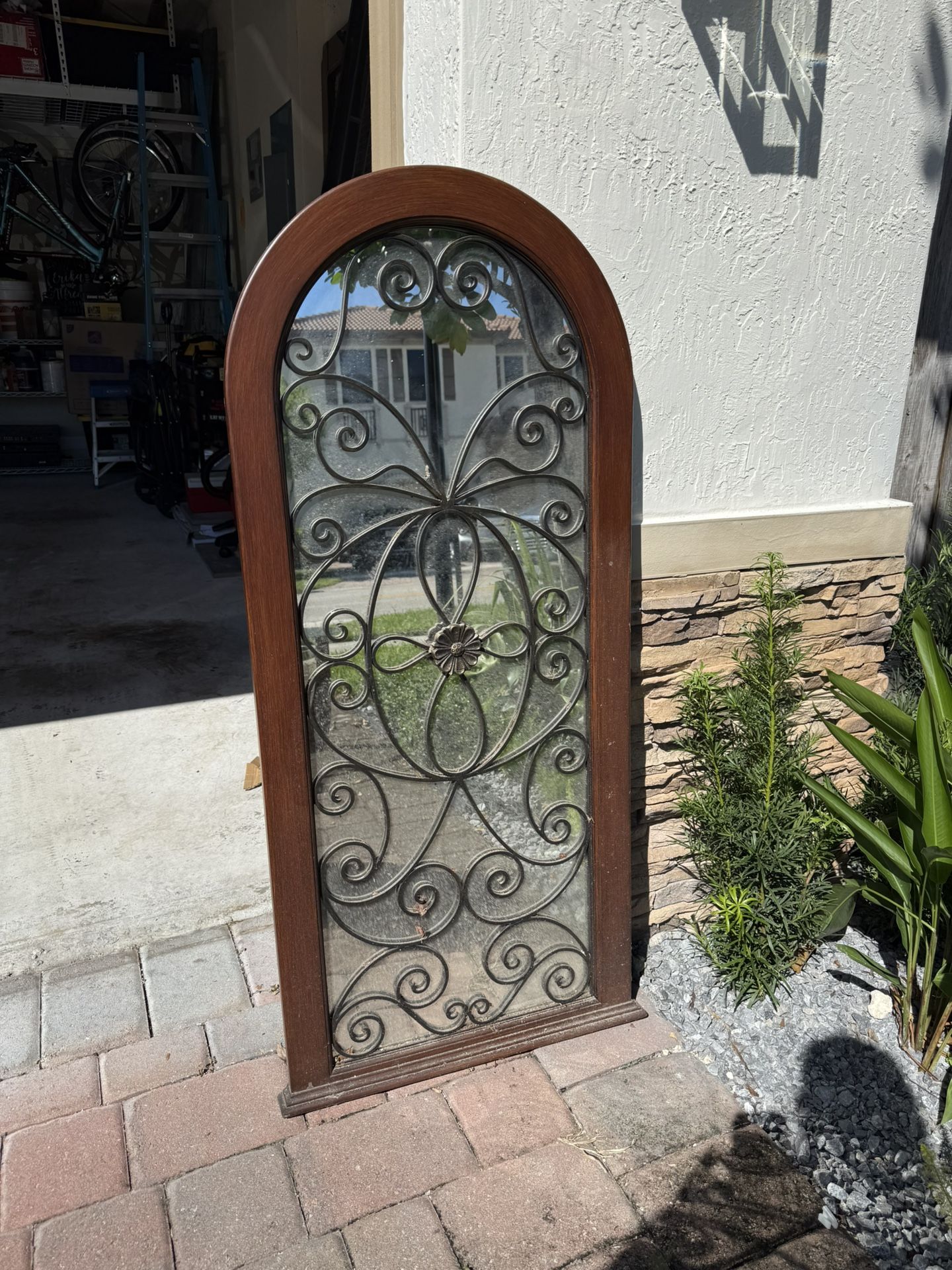 Antique Wood Mirror