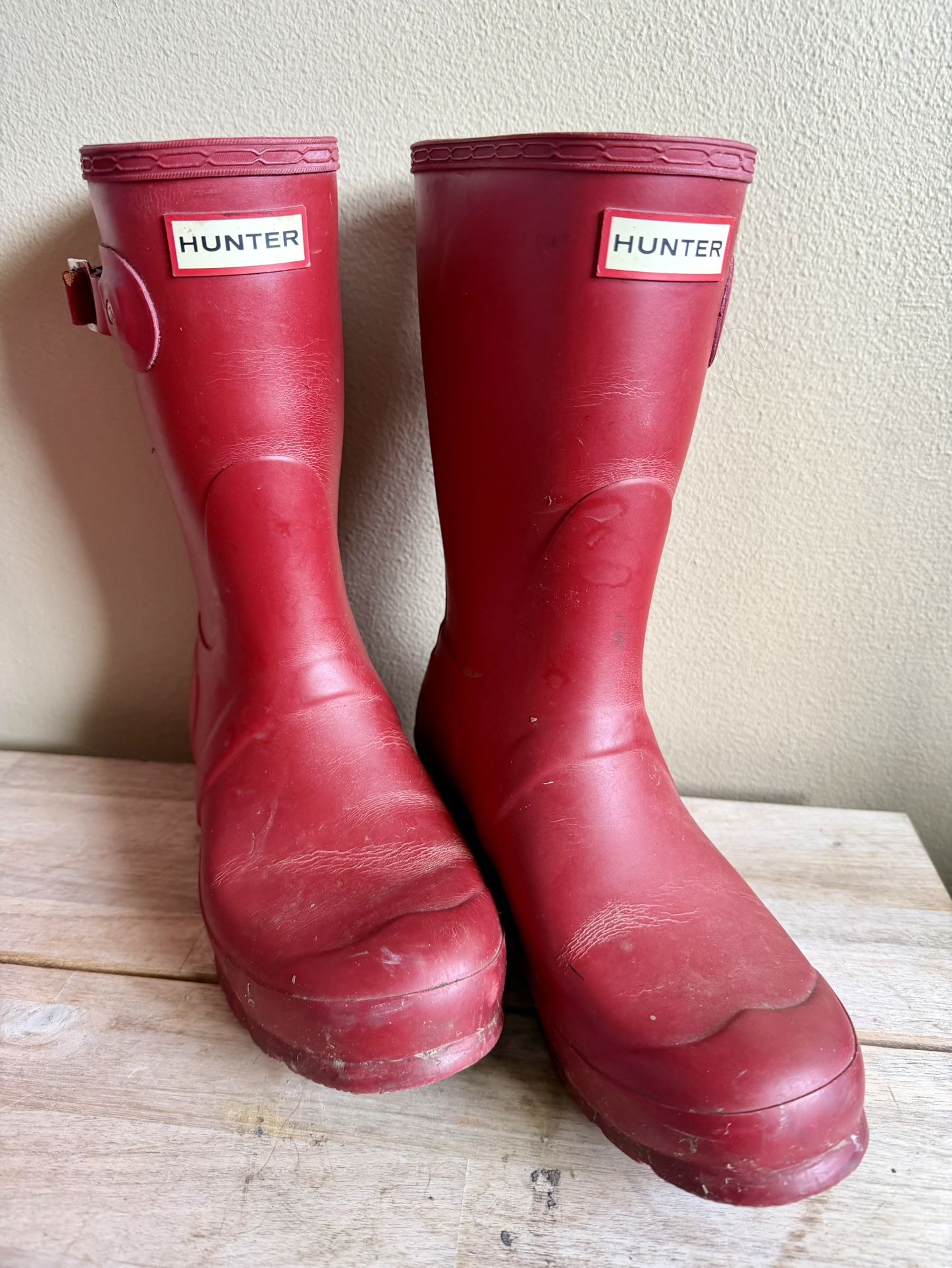 Hunter Women's Original Short Rain Boot Wellies Military Red US 8 EU 39