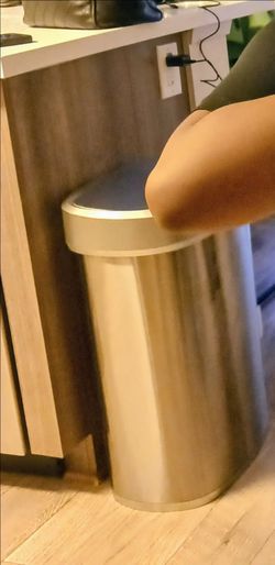 Stainless steel motion sensor kitchen trashcan