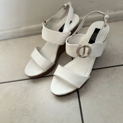White Wedges Size 6.5