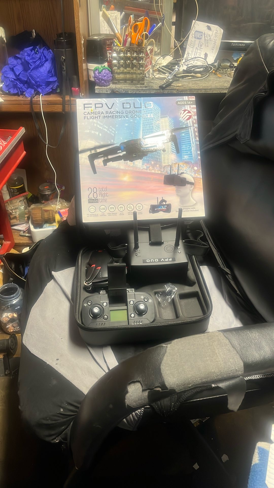 DRONE FPV DOU CAMERA RACING DRONE WITH FLIGHT IMMERSIVE GOOGLES