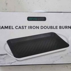 Enamel Cast Iron Double Burner