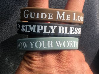 Brand new Bible rubber verse on bracelet