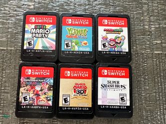 Mario kart 8 deluxe Super Smash bros ultimate Super Mario Party Yoshi’s crafted world 3D all stars Nintendo Switch