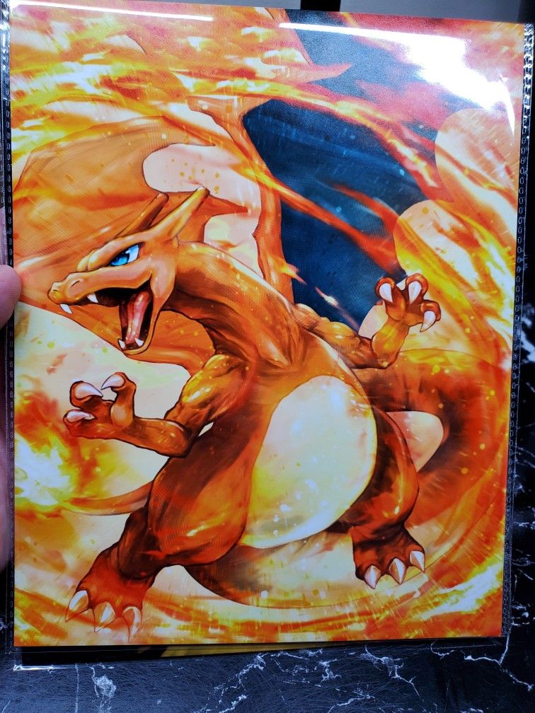 Pokemon 8x10 Art Cards (2 Art Cards) - Pikachu And Charizard