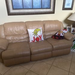 Reclining Leather Sofa 