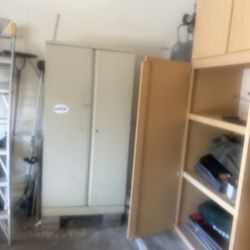 Metal garage cabinet