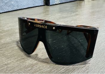 Versace Medusa Tortoise Sunglasses Authentic Italy Gold Logo VE Style