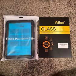 iPad Hard Case And Tempered Glass Screen Protectors 2pk