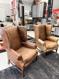 Leather Wingback Chairs