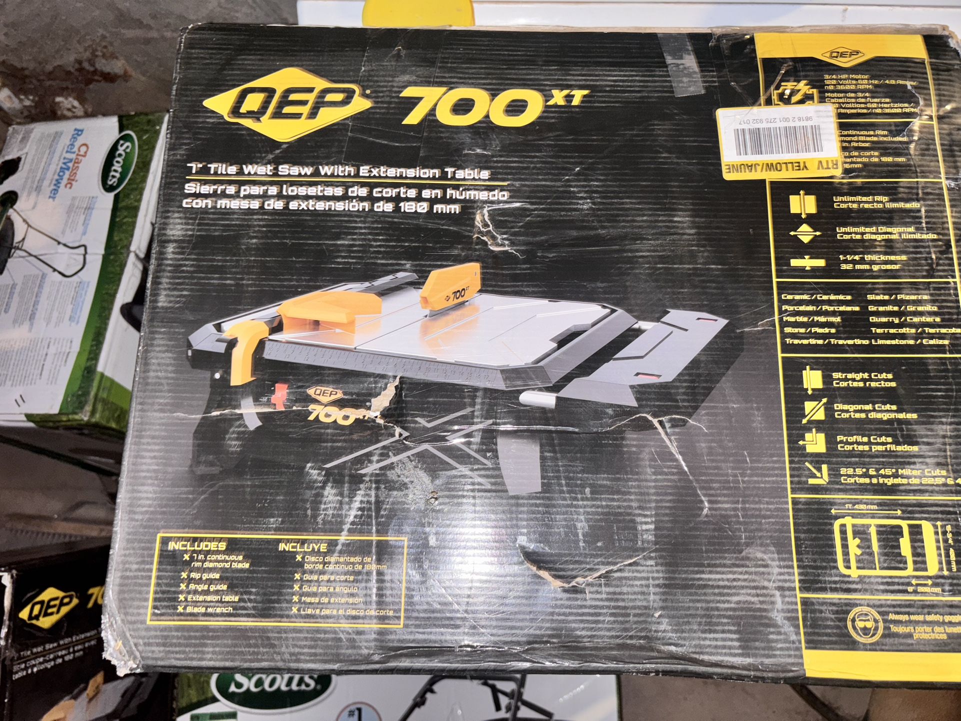 Tile Wet, Saw With Extension Table