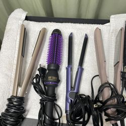 Hair straightener and brush 