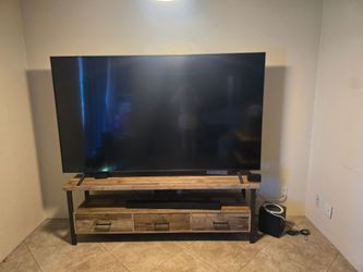 86'' TV with Stand and Surround Sound